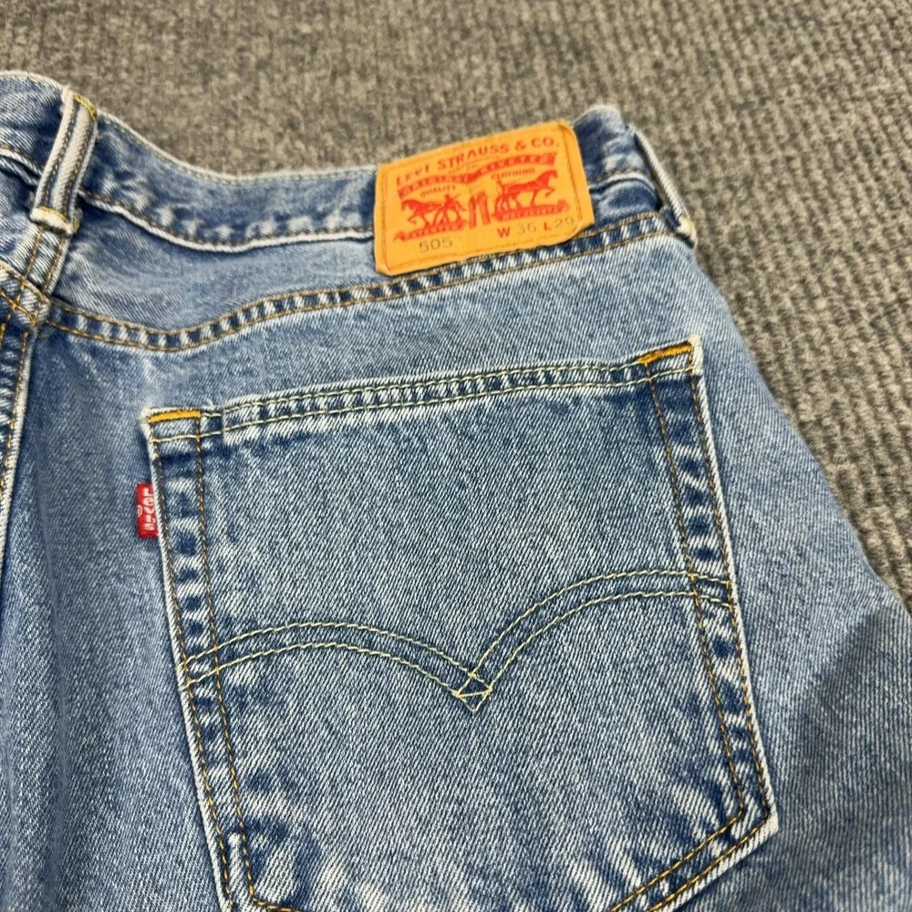 Levis 505 Straight Leg‎ Jeans Mens W36 Blue Regular Fit Denim Workwear Skate
